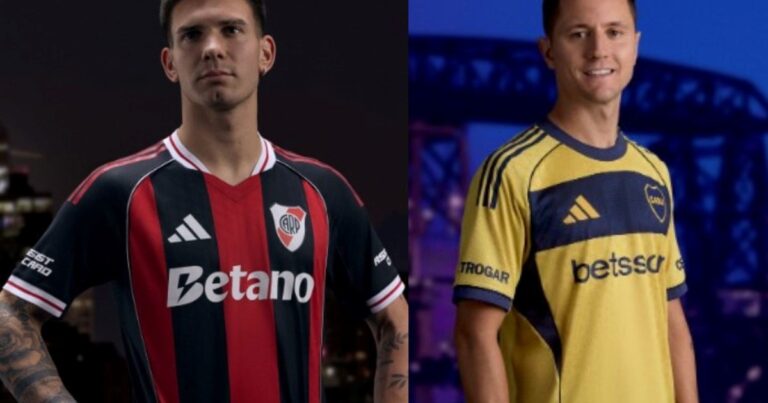 River y Boca presentaron los modelos de camisetas que usarán en el Mundial de Clubes