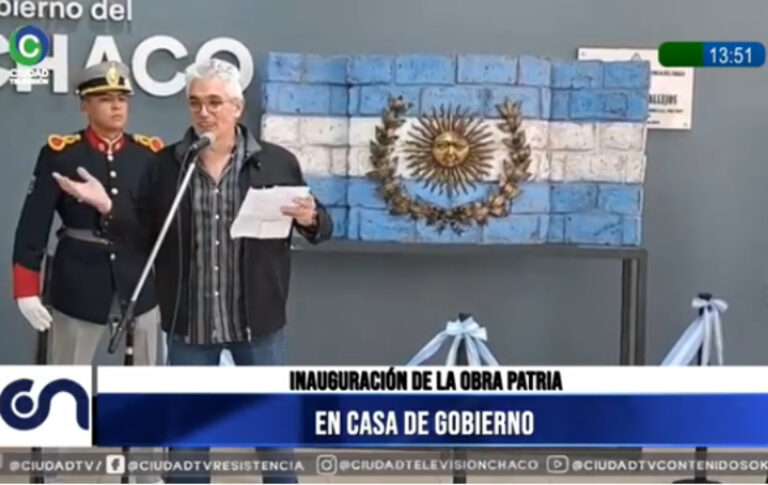 Se inauguró la obra Patria de Carlos Pallarols en Casa de Gobierno